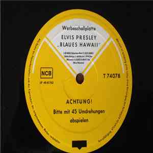 Elvis Presley - Werbeschallplatte 