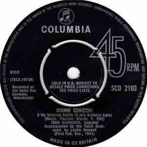 Joan Hammond - O My Beloved Daddy (O Mio Babbino Caro) / Love And Music (Vi ...