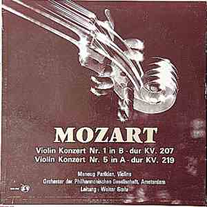 W.A. Mozart, Walter Goehr, Manoug Parikian - Violin Konzert Nr. 1 In B - Du ...