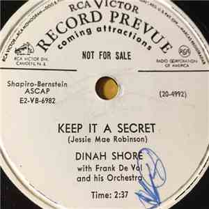 Dinah Shore - Keep It A Secret / Hi-Lili, Hi-Lo