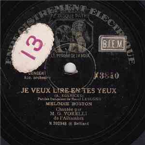 M. G. Vorelli - Je Veux Lire En Tes Yeux / Pompei