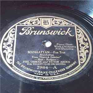 Phil Ohman And Victor Arden With Regent Club Orchestra - Manhattan / Sentim ...