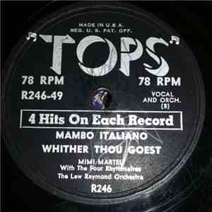Mimi Martel With The Four Rhythmaires - I Need Your Lovin' / Teach Me Tonig ...