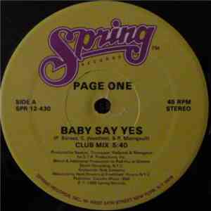 Page One - Baby Say Yes