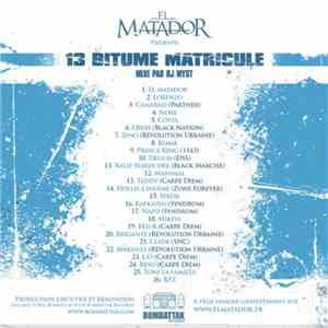 El Matador  Présente Various - 13 Bitume Matricule
