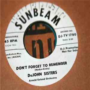 De John Sisters - Don't Forget To Remember / Hoppity Moe Joe