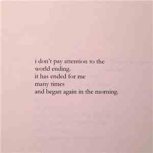 Joseph Estia - I Don't Pay Attention To The World Ending.