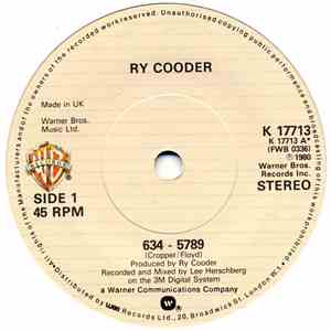 Ry Cooder - 634 - 5789