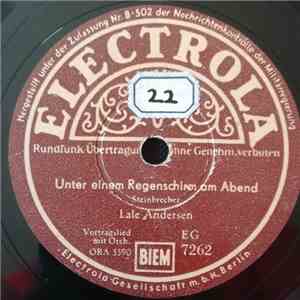 Lale Andersen - Unter Einem Regenschirm Am Abend / Unter Der Roten Laterne  ...