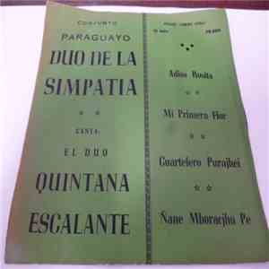Dúo Quintana-Escalante, Dúo De La Simpatía Quintana Escalante Y Su Conjunto ...