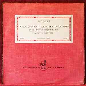 Wolfgang Amadeus Mozart, Trio Pasquier - Divertissement Pour Trio A Cordes ...