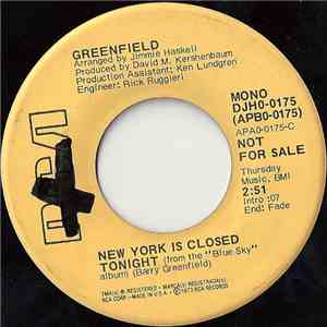 Greenfield - New York Is Closed Tonight