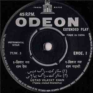 Ustad Vilayat Khan and Ustad Allarakha - Raga Desi / Raga Pahadi / Meijer K ...