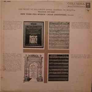 Salamone Rossi, Noah Greenberg, New York Pro Musica - The Music Of Salamone Rossi, Hebreo Of Mantua