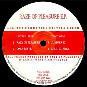 Raze Of Pleasure - Raze Of Pleasure E.P.
