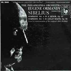 Jean Sibelius - Symphony No. 4 In A Minor, Op. 63 / Syphony No. 5 In E-Flat ...
