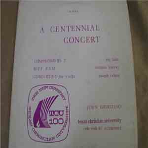 Texas Christian University Centennial Symphony - A Centennial Concer Compre ...