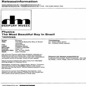 Physics - The Most Beautiful Boy In Brazil (Remixes)