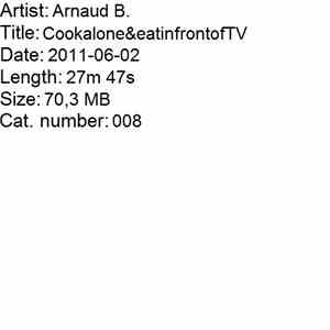 Arnaud B. - Cookalone&eatinfrontofTV