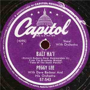 Peggy Lee With Dave Barbour And His Orchestra / Dave Barbour And His Orches ...