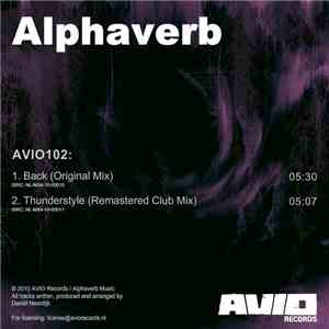 Alphaverb - Back / Thunderstyle
