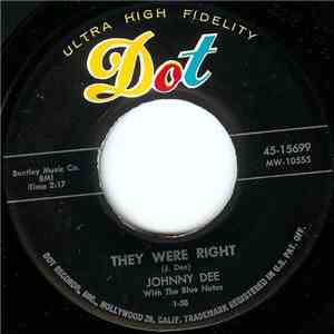 Johnny Dee With The Blue Notes - They Were Right / Somebody Sweet