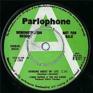 Simon Dupree & The Big Sound - Thinking About My Life / Velvet And Lace