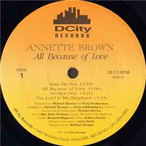 Annette Brown  - All Because Of Love