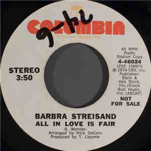 Barbra Streisand - All In Love Is Fair
