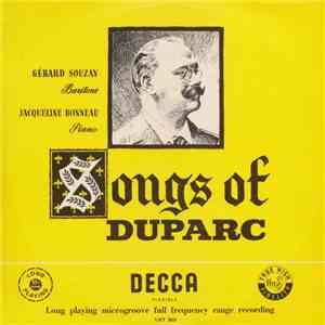Duparc - Gérard Souzay, Jacqueline Bonneau - Songs Of Duparc