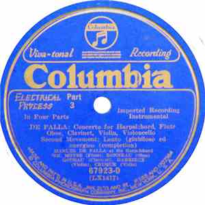 De Falla - Concerto For Harpsichord, Flute, Oboe, Clarinet, Violin, Violonc ...