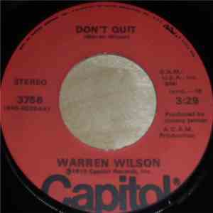 Warren Wilson  - Don't Quit / Forget My Name