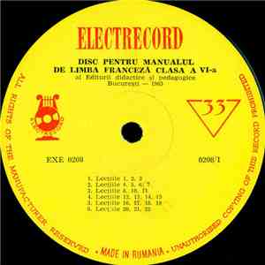 Various - Disc Pentru Manualul De Limba Franceză Clasa A VI-a