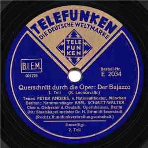 Schmitt-Walter, Spletter, Anders, Leoncavallo - Querschnitt Durch Die Oper: ...