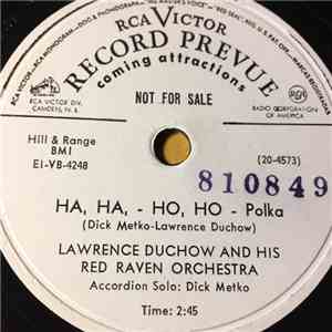 Lawrence Duchow And His Red Raven Inn Orchestra - Ha, Ha, - Ho, Ho / Wiscon ...