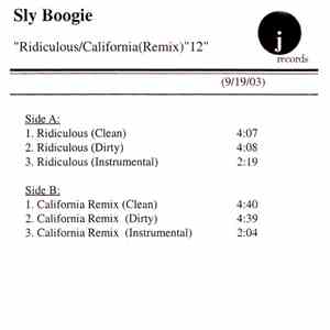 Sly Boogy - Ridiculous / California (Remix)