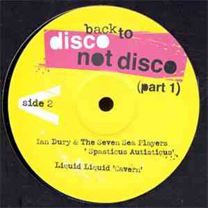 Various - Back To Disco Not Disco (Part 1)