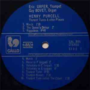 Henry Purcell By Eric Urfer & Guy Bovet - Trumpet Tunes And Other Pieces In ...