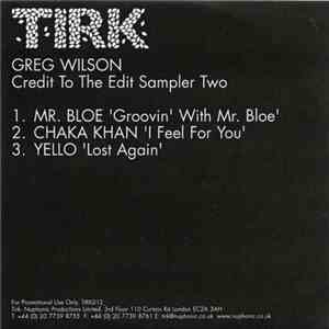 Greg Wilson - Credit To The Edit Sampler Two