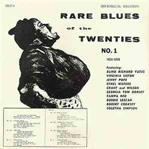 Various - Rare Blues Of The Twenties No. 1 (1924-1929)
