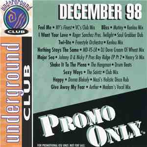 Various - Promo Only Underground Club: December 98