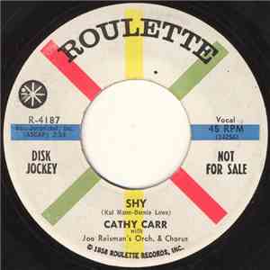 Cathy Carr With Joe Reisman's Orch. & Chorus - Shy / Personal Secret