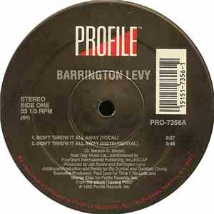 Barrington Levy - Don't Throw It All Away / Something In My Heart (Dancehall Music)