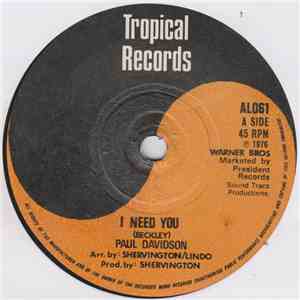 Paul Davidson / Mighty Cloud - I Need You / Dont Mind