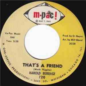 Harold Burrage - Everybody's Dancin' / That's A Friend