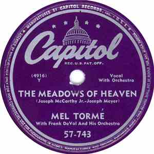 Mel Tormé With Frank De Vol And His Orchestra - The Meadows Of Heaven / Son ...