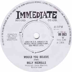 Billy Nicholls - Would You Believe / Daytime Girl