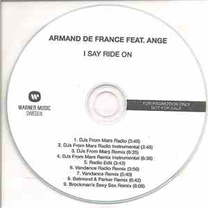 Armand De France Feat. Ange - I Say Ride On