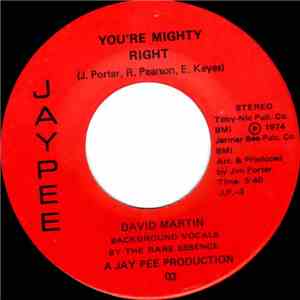 David Martin  / The Jay Pee Studio Band - You're Mighty Right