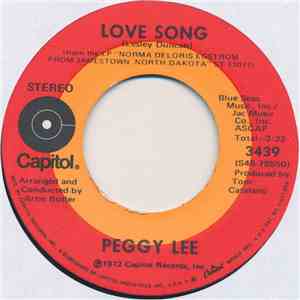 Peggy Lee - Love Song / Someone Who Cares